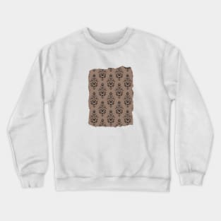 Haunted Mansion Wallpaper Mocha Brown #Neutral Crewneck Sweatshirt